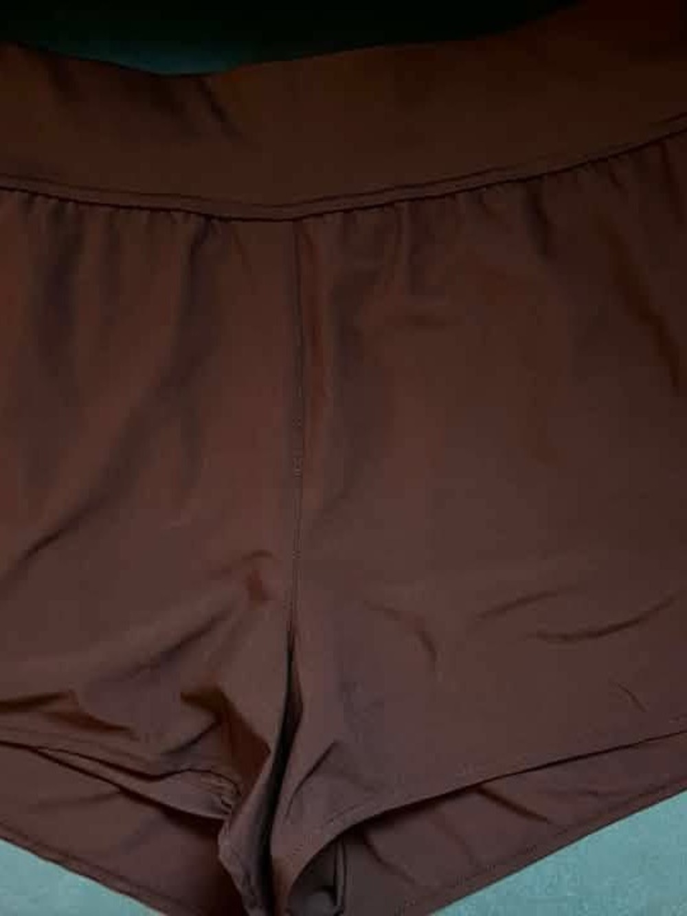 Women’s Athletic Shorts — Brown Stretch Performance Shorts